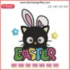 Chococat Easter Bunny Embroidery Design: Sanrio's digital pattern featuring Chococat in bunny ears for festive DIY projects.