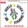 Colorful mismatched socks embroidery design for World Down Syndrome Day | Rock Your Socks Digital Stitching Pattern