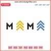 "Down Syndrome Mama Embroidery Design featuring a heart and ribbon motif. Perfect for Down Syndrome Awareness. Digital Stitching"