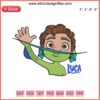 Disney Pixar Luca Embroidery Design: Luca and Alberto as sea monsters in a vibrant, detailed pattern, perfect for fans and embroidery projects.