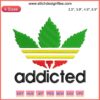 Marijuana Leaf Embroidery Design | Addicted Digital Pattern | Cannabis Stitching Art | Green Weed Leaf Stitch Design