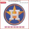 Houston Astros Embroidery Design featuring MLB logo, vibrant digital stitching for baseball enthusiasts, perfect for caps and bags.