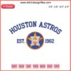 Houston Astros Est. 1962 Embroidery Design – Digital Stitching of Astros Logo, Baseball Team, Sports Patch