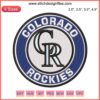 "Colorado Rockies MLB Logo Embroidery Design: Digital Baseball Stitching, Sports Team Emblem, Seamless Craft Template"