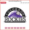 Colorado Rockies MLB Embroidery Design: Intricate digital baseball logo stitching featuring iconic team emblem in vibrant colors.
