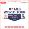 MLB World Tour Mexico City 2024 Embroidery Design features Astros vs Rockies digital stitching in vibrant team colors.