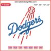 "LA Dodgers Baseball Embroidery Design - MLB Digital Stitching | Team Logo Perfect for Apparel Customization"