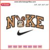Bingo Bunny Face x Nike Easter Embroidery Design - Cute cartoon bunny with Nike logo, Easter embroidery digitizing file.