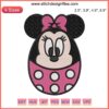 Minnie Easter Egg Embroidery Design: Cute Disney-inspired stitching featuring Minnie Mouse in a colorful Easter egg pattern.