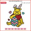 Winnie the Pooh Easter Embroidery Design featuring Pooh inside an Easter egg, perfect for digital stitching projects.