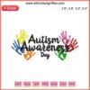 Colorful Autism Awareness Hands Embroidery Design | Digital Stitching Pattern for Autism Support | No Physical Product