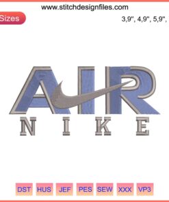Air Nike Logo Embroidery Design File for Embroidery Machine - Stylish Swoosh Stitches