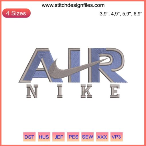 Air Nike Logo Embroidery Design File for Embroidery Machine - Stylish Swoosh Stitches