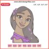 Isabela Madrigal "Encanto" embroidery pattern, vibrant floral design, machine file download, digital craft art.