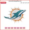 Miami Dolphins Logo Embroidery Design File: NFL Football Team Emblem, Vector File for Machine Embroidery, High-Quality Stitch Pattern