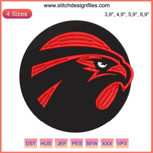 Atlanta Falcons Logo Embroidery Design File featuring official NFL team emblem, ideal for American football fans and embroidery projects.