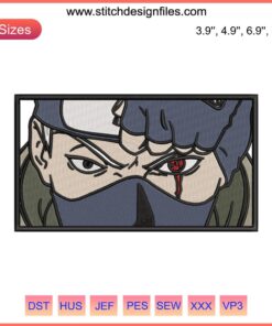 Kakashi Naruto Embroidery Design File | Instant Download | Anime Stitch Pattern | Ninja Embroidery Art | Digital Sewing File
