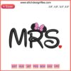 Mrs. Disney Logo Embroidery Design File, Custom Machine Embroidery, Digital Download, Unique Cursive Font, DIY Sewing Project