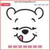 Winnie The Pooh Logo Face Embroidery Design File for Machine, Cute Pooh Face, Digital Download, Embroidery Pattern