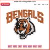 Cincinnati Bengals Logo Embroidery Design File - NFL American Football, Black & Orange Tiger Stripes, High-Quality Digital Download