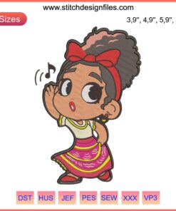 Custom Encanto Dolores Madrigal Embroidery Design File | Machine Embroidery Pattern | Digital Product | Unique Textile Art