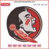FSU Seminoles Men's Basketball Logo Embroidery Design File, featuring iconic garnet and gold emblem.