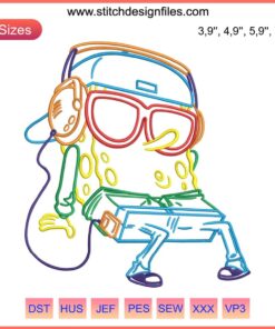 Hip Hop SpongeBob SquarePants T-Shirt Logo Design, featuring vibrant graffiti-style SpongeBob art, perfect for streetwear fashion.