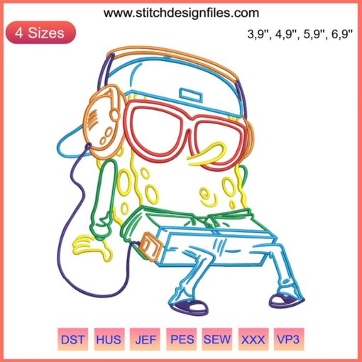 Hip Hop SpongeBob SquarePants T-Shirt Logo Design, featuring vibrant graffiti-style SpongeBob art, perfect for streetwear fashion.
