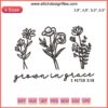 Grows in Grace Flowers Logo Embroidery Design File for Embroidery Machine, Floral Pattern, Home Decor Craft, Digital Download.