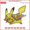 Pikachu Rengoku Kyoujurou Embroidery Logo Design | Kimetsu No Yaiba Machine File | Pokemon Demon Slayer Crossover