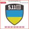 5.11 Tactical Ukraine Logo Embroidery Design File, featuring blue and yellow elements, inspired by 5.11 Tactical gear.