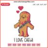 "I Love Chew Logo for Chewbacca Embroidery Machine | Star Wars Themed Design File for DIY Embroidery Projects"