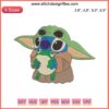 Baby Yoda with Frog Logo Embroidery Design File for Machine | Stitch Disguise Embroidery Design