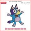 Embroidery design of Dad Bandit Heeler from Bluey in vibrant colors. Machine embroidery file for digital use.
