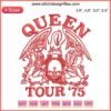 Queen Tour '75 Logo Embroidery Design File: Vintage Queen Emblem, Custom Machine Embroidery, Rock Band Logo Stitch Pattern
