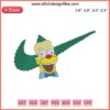 Krusty The Clown Logo Embroidery Design File | Nike-inspired Embroidery Machine Pattern | Cartoon Clown Stich Crest