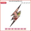 Tattoo logo embroidery design file of a girl in lightning graphic for embroidery machine.