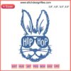 Hip Hop Bunny Logo Embroidery Design: Cool Rabbit with Glasses, Streetwear-Style Embroidery File for Apparel Customization
