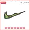 Leaves and Flowers Logo Nike Embroidery Design File, Nike Inspired Embroidery Machine, Intricate Floral Logo Pattern.