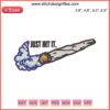 "Swoosh Embroidery Design: 'Just Hit It' Cannabis Smoking Machine File, Unique Digital Pattern, Nike-Inspired Theme"