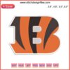 Cincinnati Bengals Logo Embroidery Design for Machine | NFL Football Stitch File | Orange & Black "B" Design