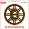 Boston Bruins Logo Embroidery Design File for Embroidery Machine - NHL Team Embroidery Pattern