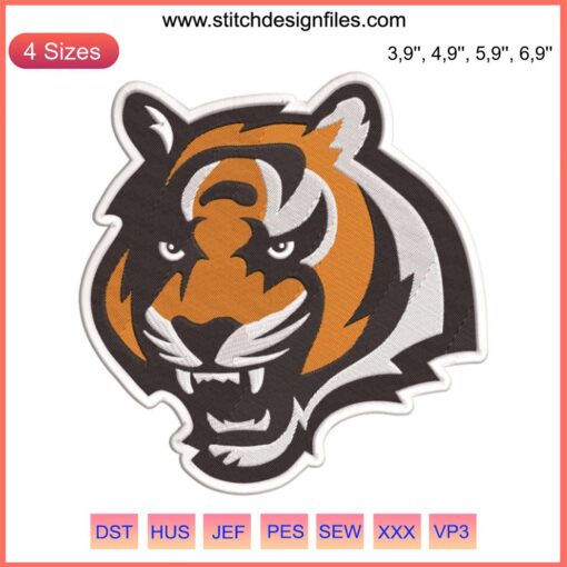 Cincinnati Bengals FNL Logo Embroidery Design File | American Football Embroidery | NFL Team Emblem Design