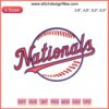 Washington Nationals Logo Embroidery Design File, MLB Baseball, Digital Download, Red and White Curved Letter "W" in Circle