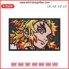 Rengoku Kyojuro Eyes Embroidery Design, Demon Slayer Anime, Intricate Stitching, High-Quality Digital File, Manga Art Pattern