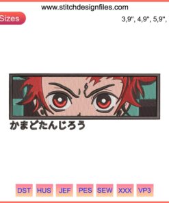 Tanjiro Kamado Kimetsu No Yaiba Logo Embroidery Design | Instant Download | Anime Emblem | Fan Art | DIY Craft | Digital Pattern