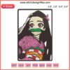 Nezuko Kamado Demon Slayer Embroidery Logo Machine Design File - Anime Manga, Digital Stitching Pattern, Unique Textile Art