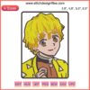 Agatsuma Zenitsu Kimetsu No Yaiba Logo Embroidery Design File - Detailed machine embroidery of Zenitsu's series logo