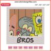 Nickelodeon Spongebob Squarepants Bros Logo Embroidery Design, digital file, colorful cartoon character, machine embroidery pattern.