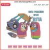Bluey Bingo Nice Parking Spot Rita Embroidery Design, Funny Disney Cartoon Style, Digital File for Sewing Projects